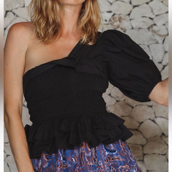 NWT CLEOBELLA Kassi Top Black Large - Picture 1 of 9